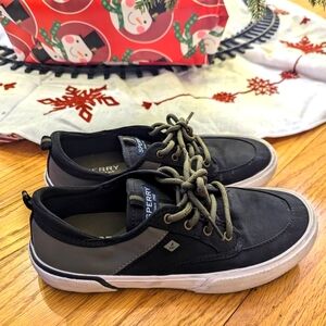 Sperry Kids Black and Gray Lace-Up Sneakers